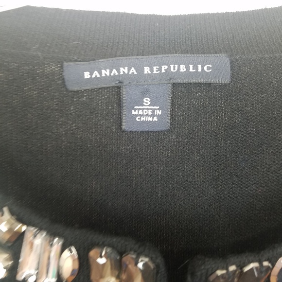 Banana Republic Black Cardigan Jewels Small - Picture 4 of 5